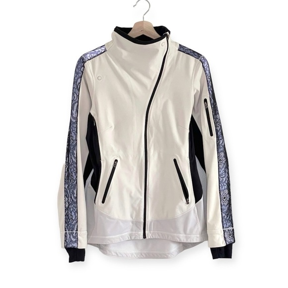 Lululemon Run Draft Dodger Jacket Polar Cream Black Laceoflage 6 - Picture 5 of 16